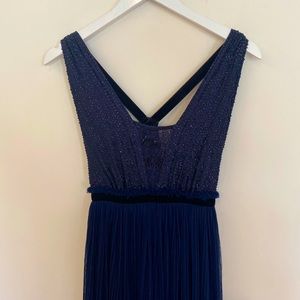 Free People Navy Beaded Maxi Dress